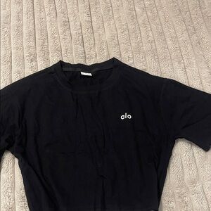 ALO Yoga Black Cropped Tee